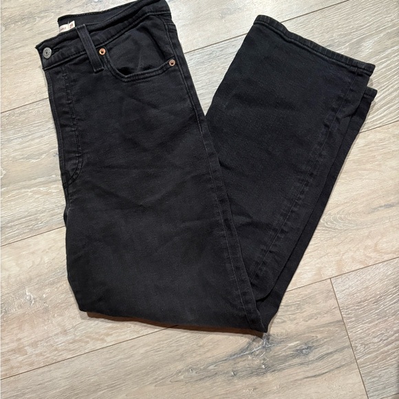 Levi’s Ribcage Straight Ankle High Rise Black Jeans Sz 29 - Picture 4 of 6